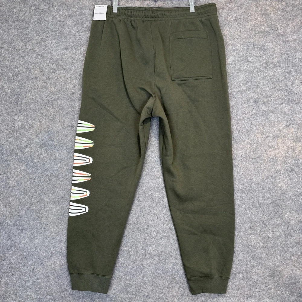 Nike Jordan Flight MVP Jogger Pants Mens XL‎ Fleece Big Logo Olive Green NEW NWT